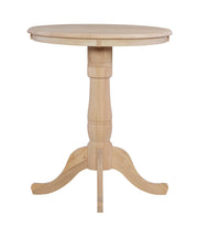 30" Round Bistro Table - Barewood