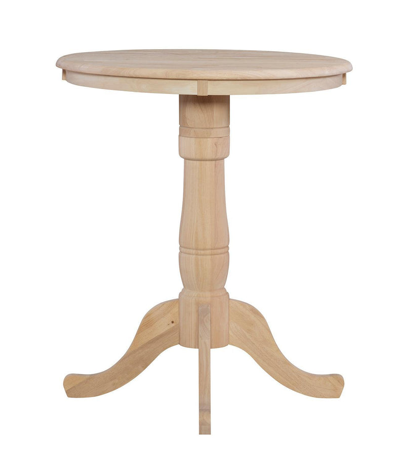 30" Round Bistro Table - Barewood