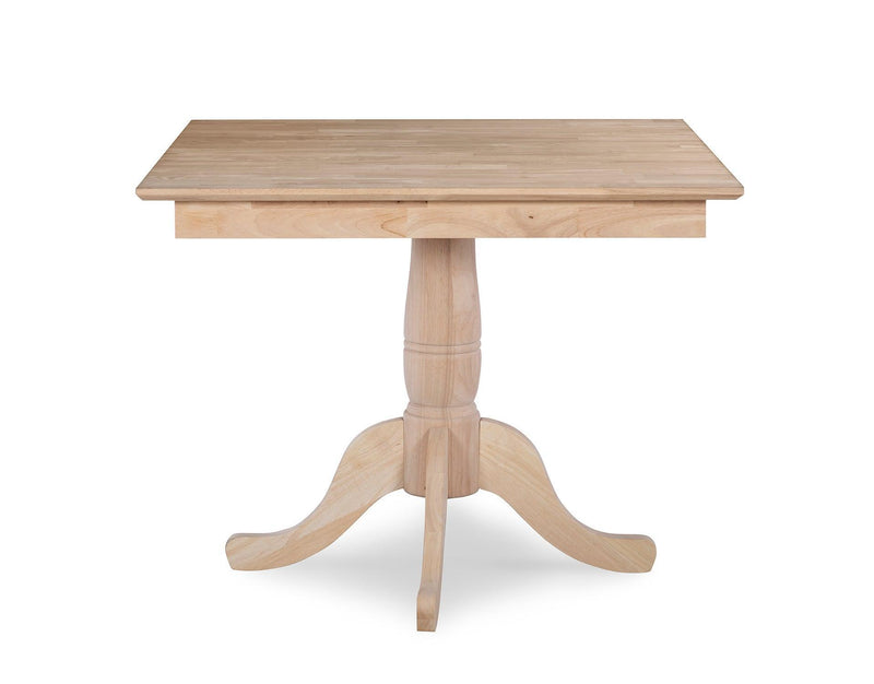 36" Square Pedestal Base Dining Table - Barewood