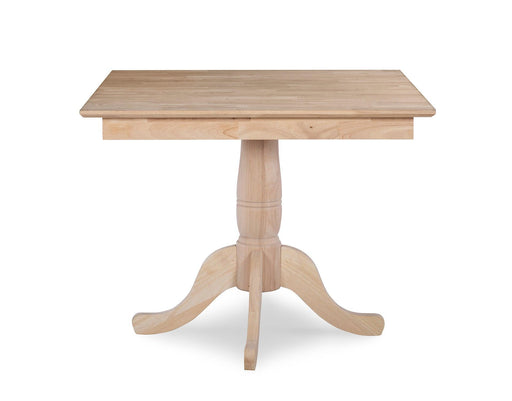 36" Square Pedestal Base Dining Table - Barewood