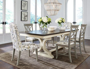 Sonoma Extension Dining Table with Lacy and Aubree Upholstered chairs - Barewood