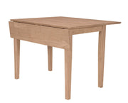 Square Drop-leaf Shaker Dining Table - Barewood