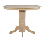 48" Round Bar Height Dining Table - Barewood