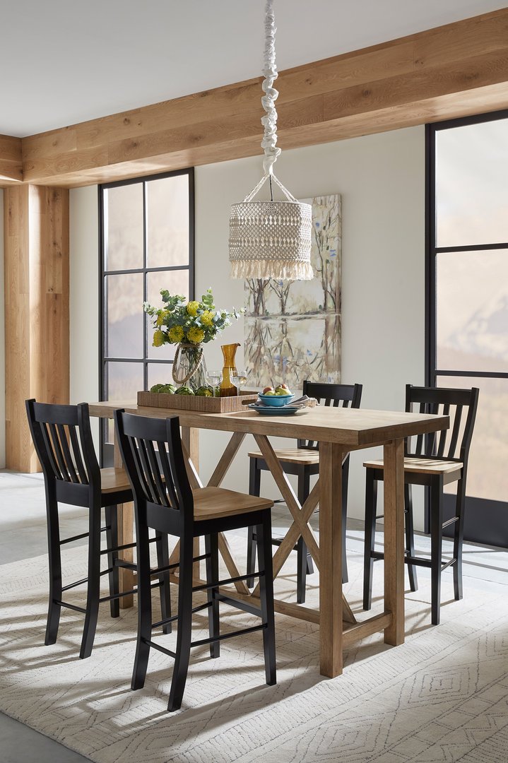 Hampton Double X Table- Counter and Bar Height