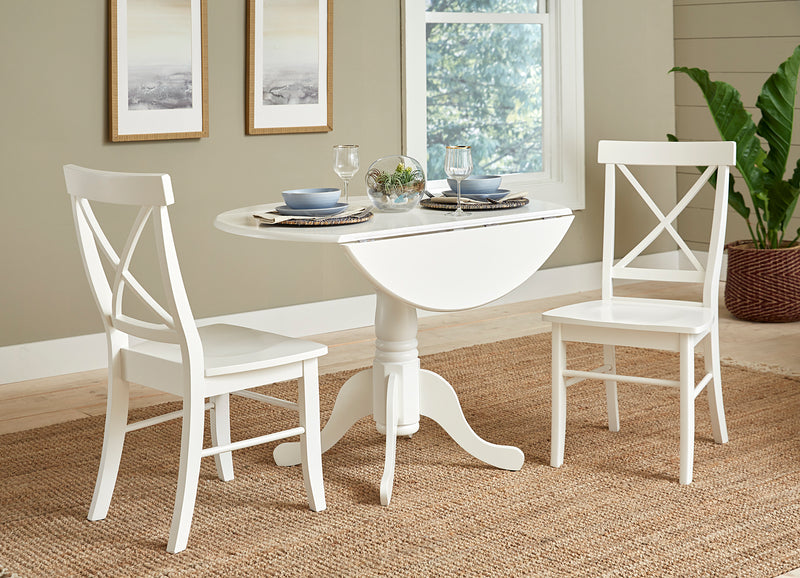 42" Drop-leaf Pedestal Dining Table