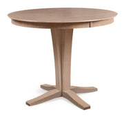 Sienna counter height table in Taupe Gray on a Verona pedestal - Barewood