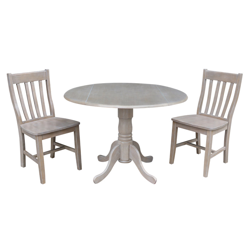 42" Drop-leaf Pedestal Dining Table