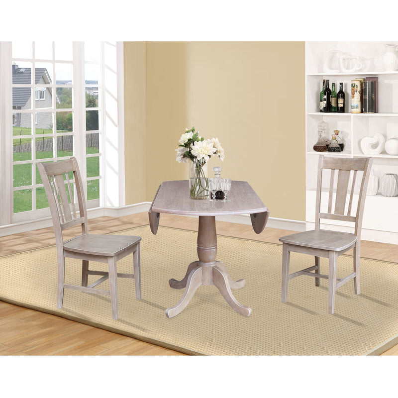 42" Drop-leaf Pedestal Dining Table