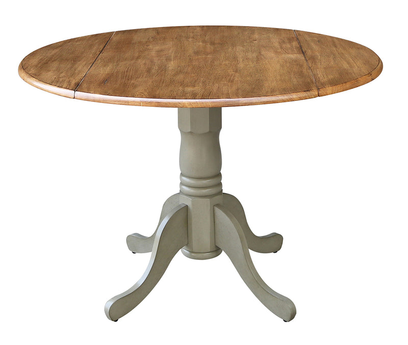 42" Drop-leaf Pedestal Dining Table