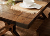 Farmhouse Chic Trestle Dining Table - Barewood