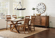 Farmhouse Chic Trestle Dining Table - Barewood