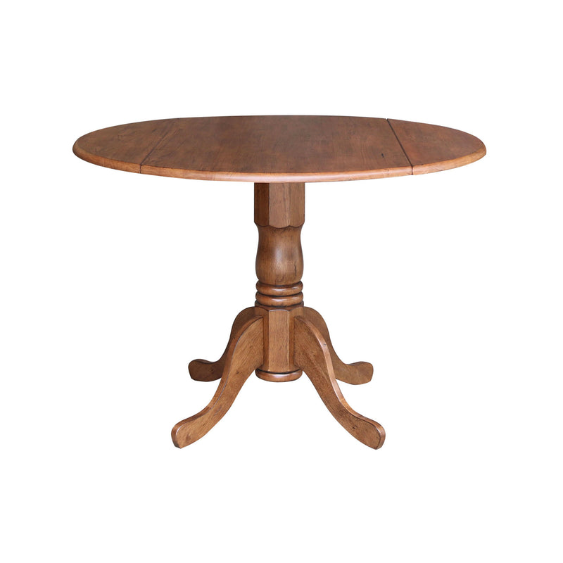42" Drop-leaf Pedestal Dining Table