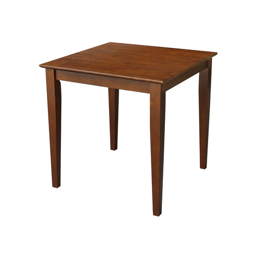 30 inch Square Shaker Leg Dining Table in Espresso - Barewood