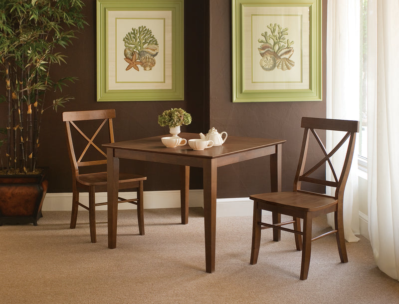 36" Square Shaker Leg Dining Table