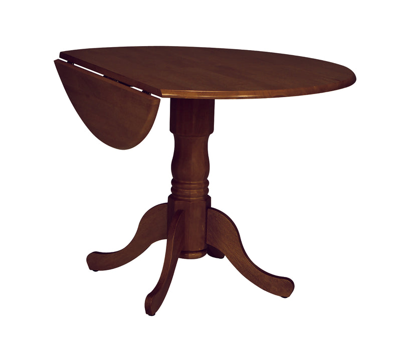 42" Drop-leaf Pedestal Dining Table