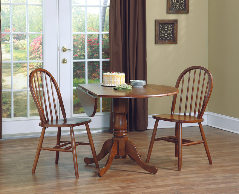 42" Drop-leaf Pedestal Dining Table