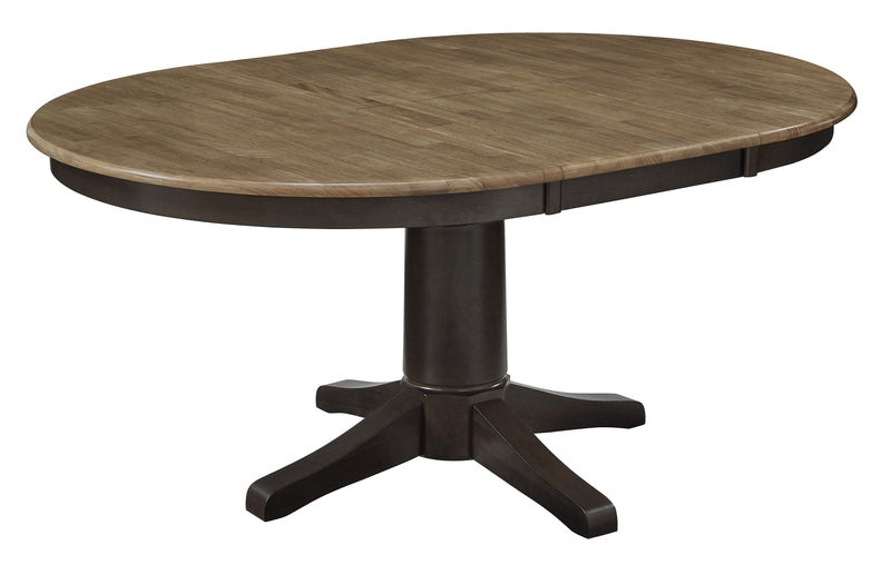 Rivermont Round Extension Dining Table in Wheat and Coal - Barewood