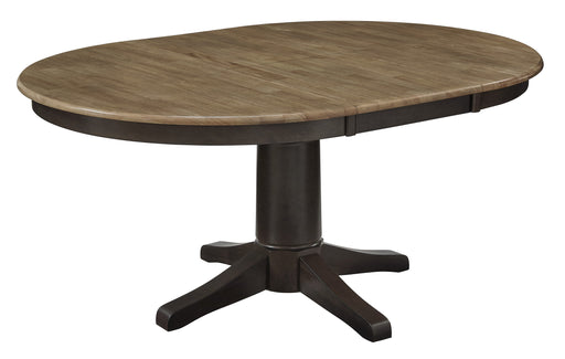 Rivermont Round Extension Dining Table in Wheat and Coal - Barewood