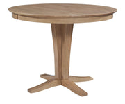 Sienna counter height table in Honey on a Verona pedestal - Barewood