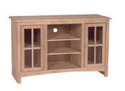 Mullion Door Entertainment Center - Barewood