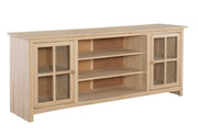 Mullion Door Entertainment Center - Barewood