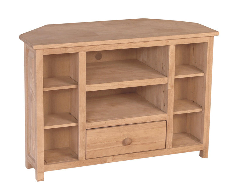 Corner Entertainment Stand - Barewood