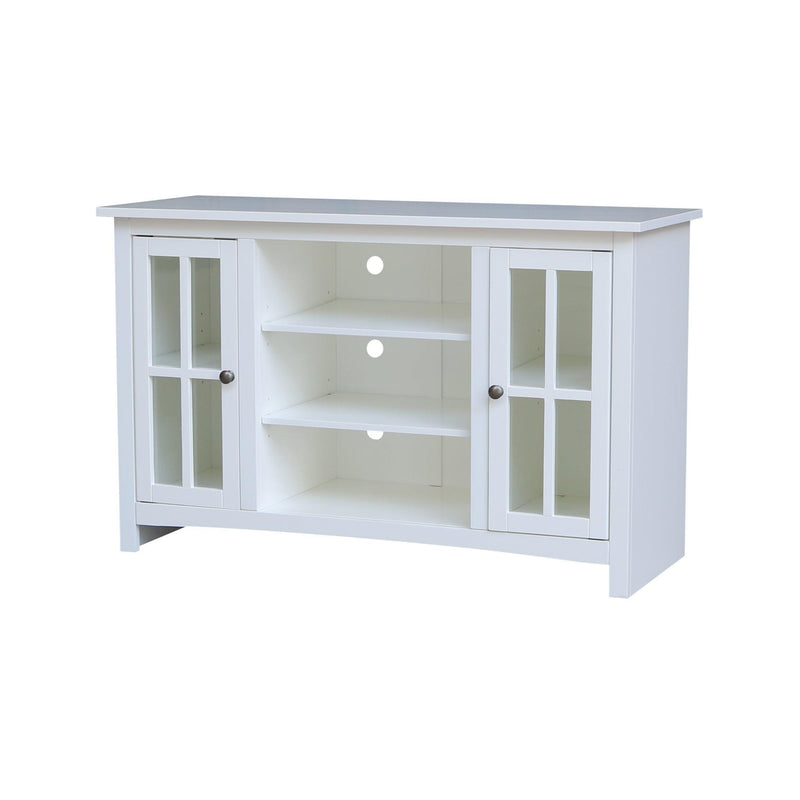 Mullion Door Entertainment Center - Barewood