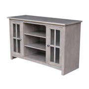 Mullion Door Entertainment Center - Barewood