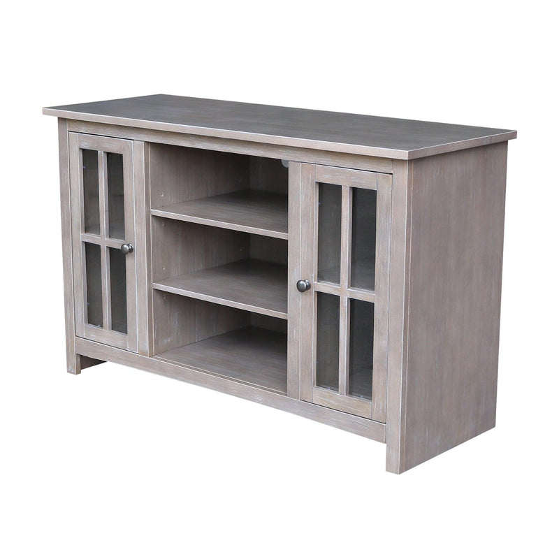 Mullion Door Entertainment Center - Barewood