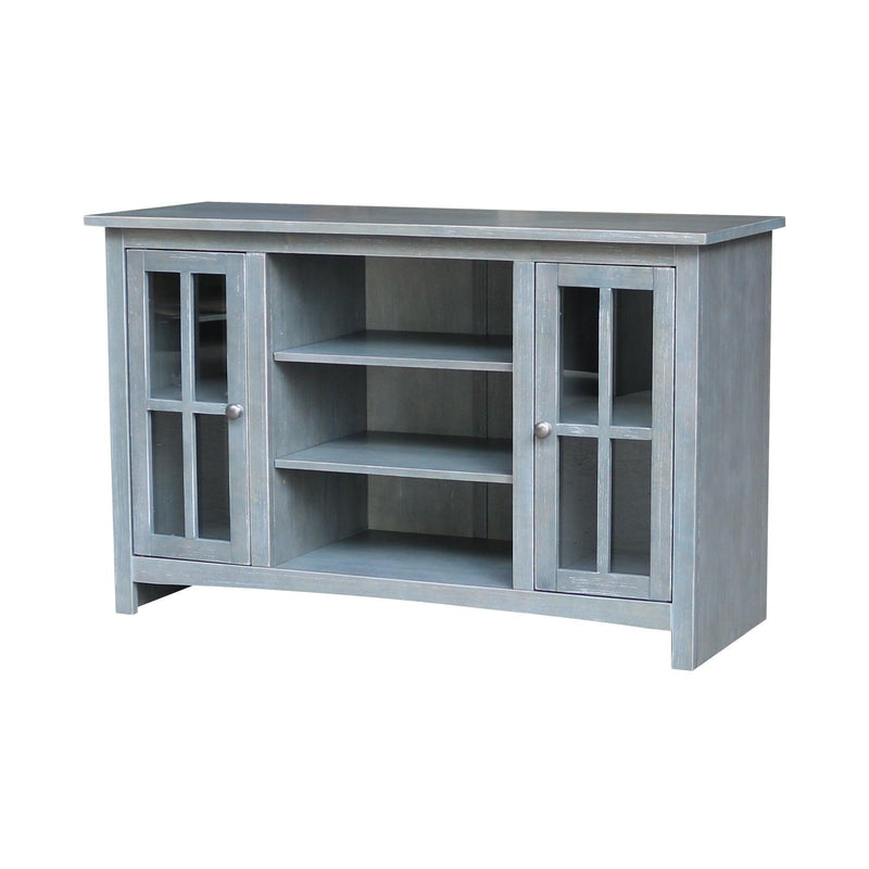 Mullion Door Entertainment Center - Barewood