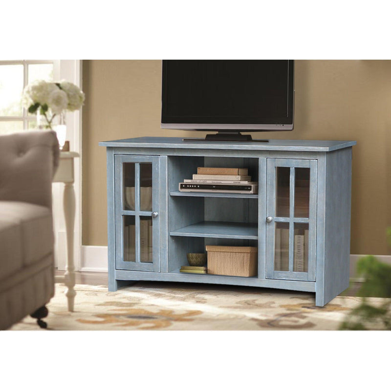 Mullion Door Entertainment Center - Barewood