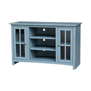 Mullion Door Entertainment Center - Barewood