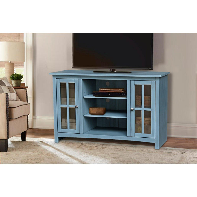 Mullion Door Entertainment Center - Barewood