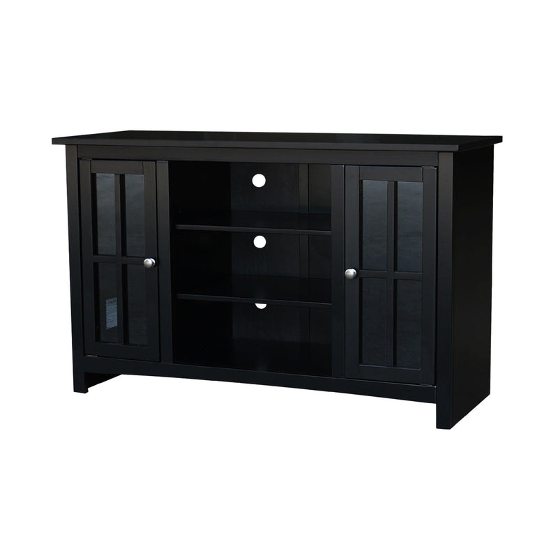 Mullion Door Entertainment Center - Barewood