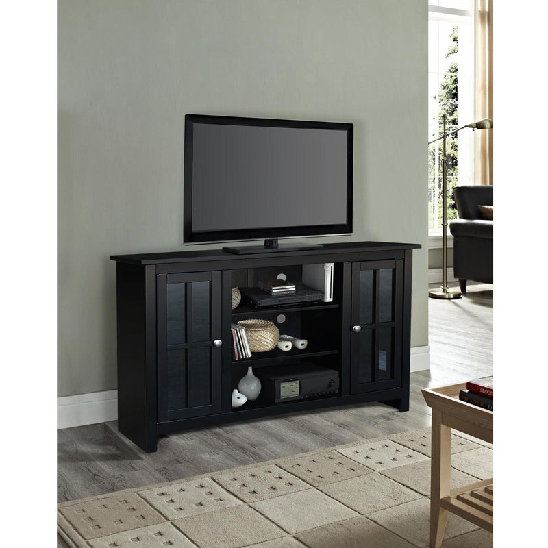 Mullion Door Entertainment Center - Barewood