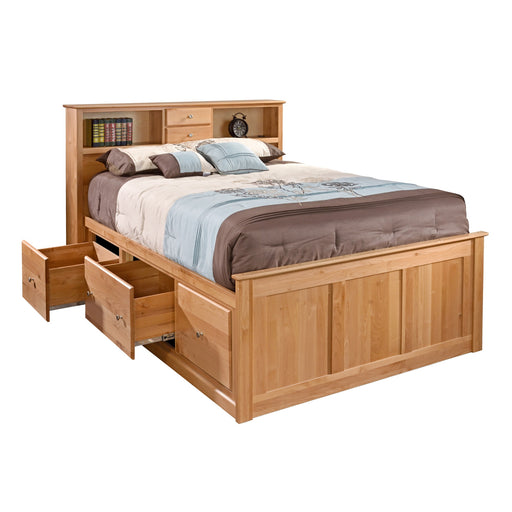 Bookcase Chest Bed, High, drawers open