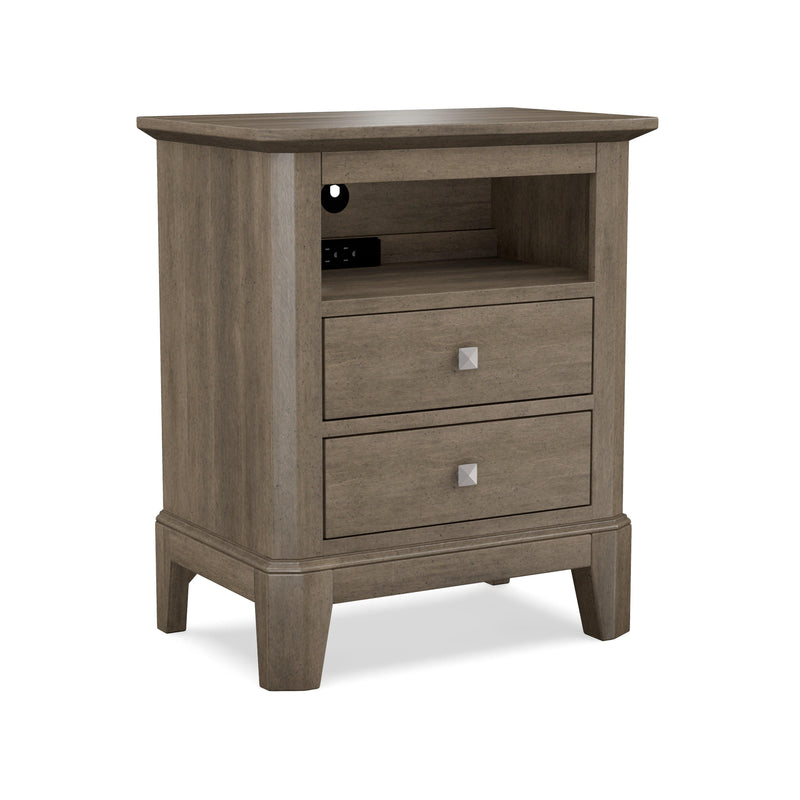 Urbane Two Drawer Nightstand with Pullout Tray