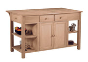 Super Kitchen Center w/ Breakfast Bar - Barewood