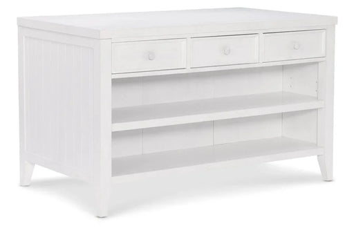 Hampton Kitchen Island in Chalk - Barewood