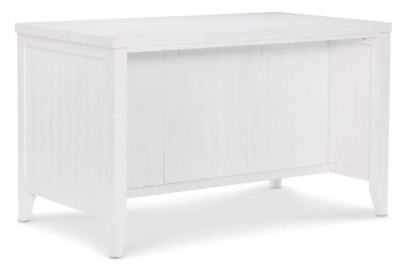Hampton Kitchen Island back view in Chalk - Barewood