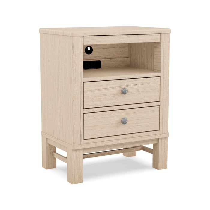 Westend Two Drawer Nightstand with Pullout Shelf