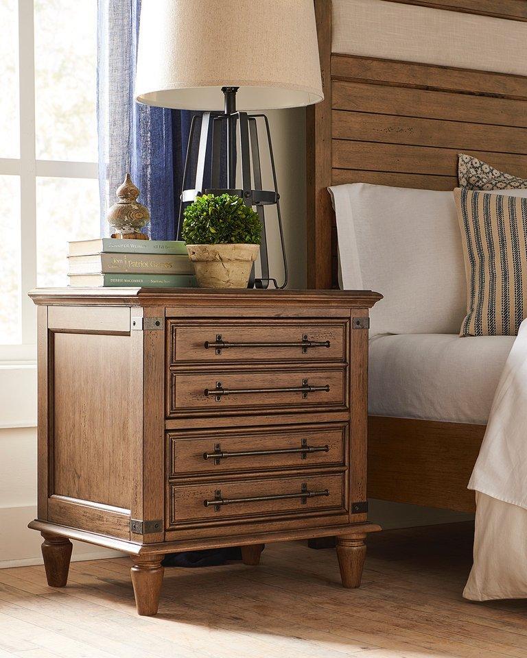 Farmhouse Chic Nightstand - Barewood