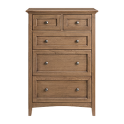 McKenzie 5-Drawer Tall Chest in Pecan - Barewood