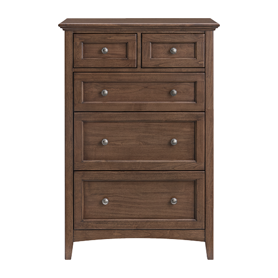 McKenzie 5-Drawer Tall Chest in Java - Barewood