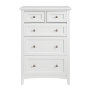 McKenzie 5-Drawer Tall Chest in Snowbound - Barewood