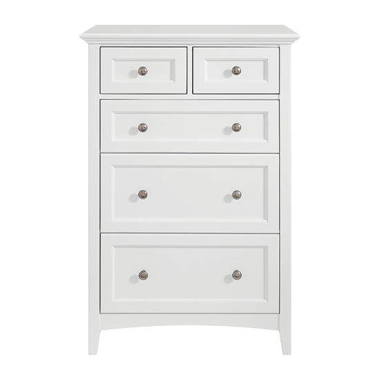McKenzie 5-Drawer Tall Chest in Snowbound - Barewood