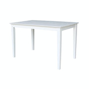 30 x 48 inch Shaker Leg Dining Table in White - Barewood