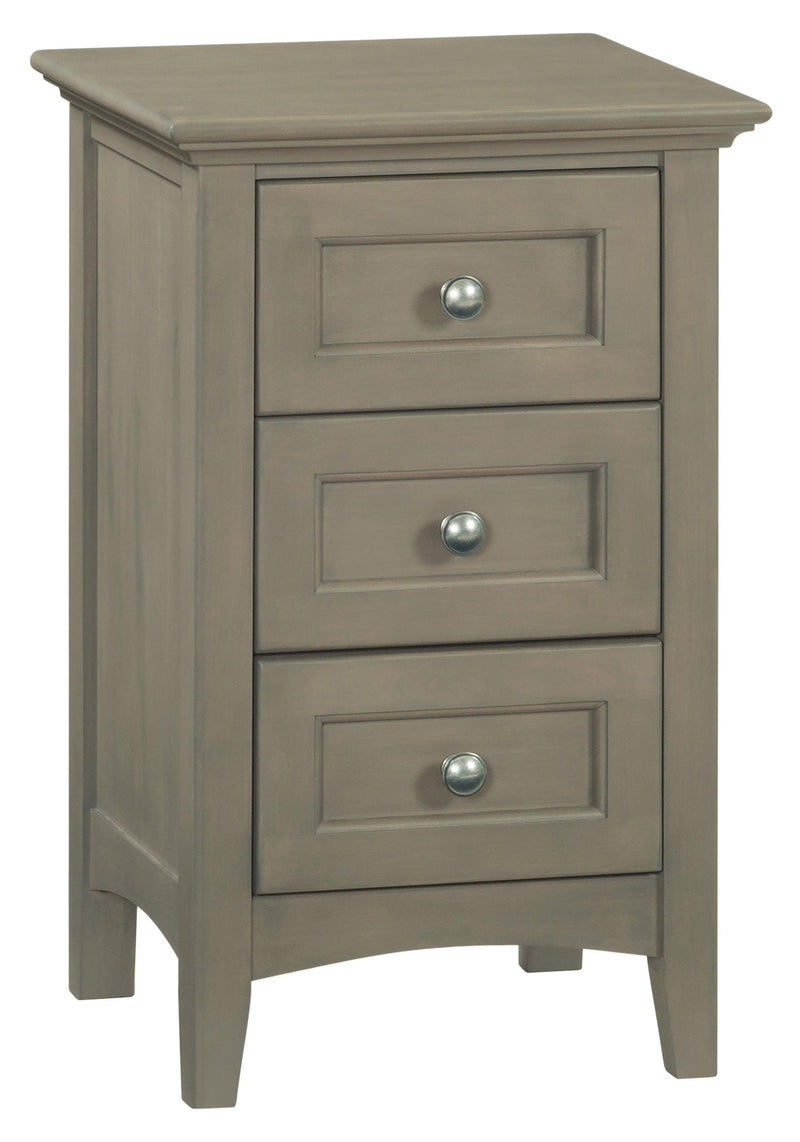 McKenzie Three Drawer Nightstand - Barewood