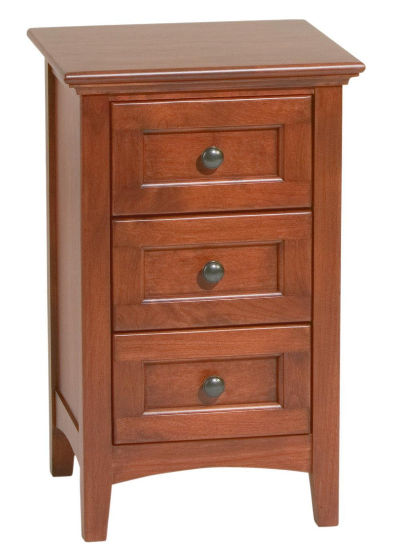 McKenzie Three Drawer Nightstand - Barewood