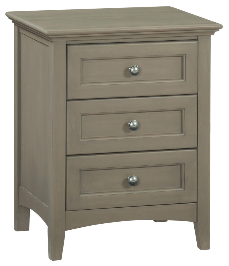 McKenzie Three Drawer Nightstand - Barewood